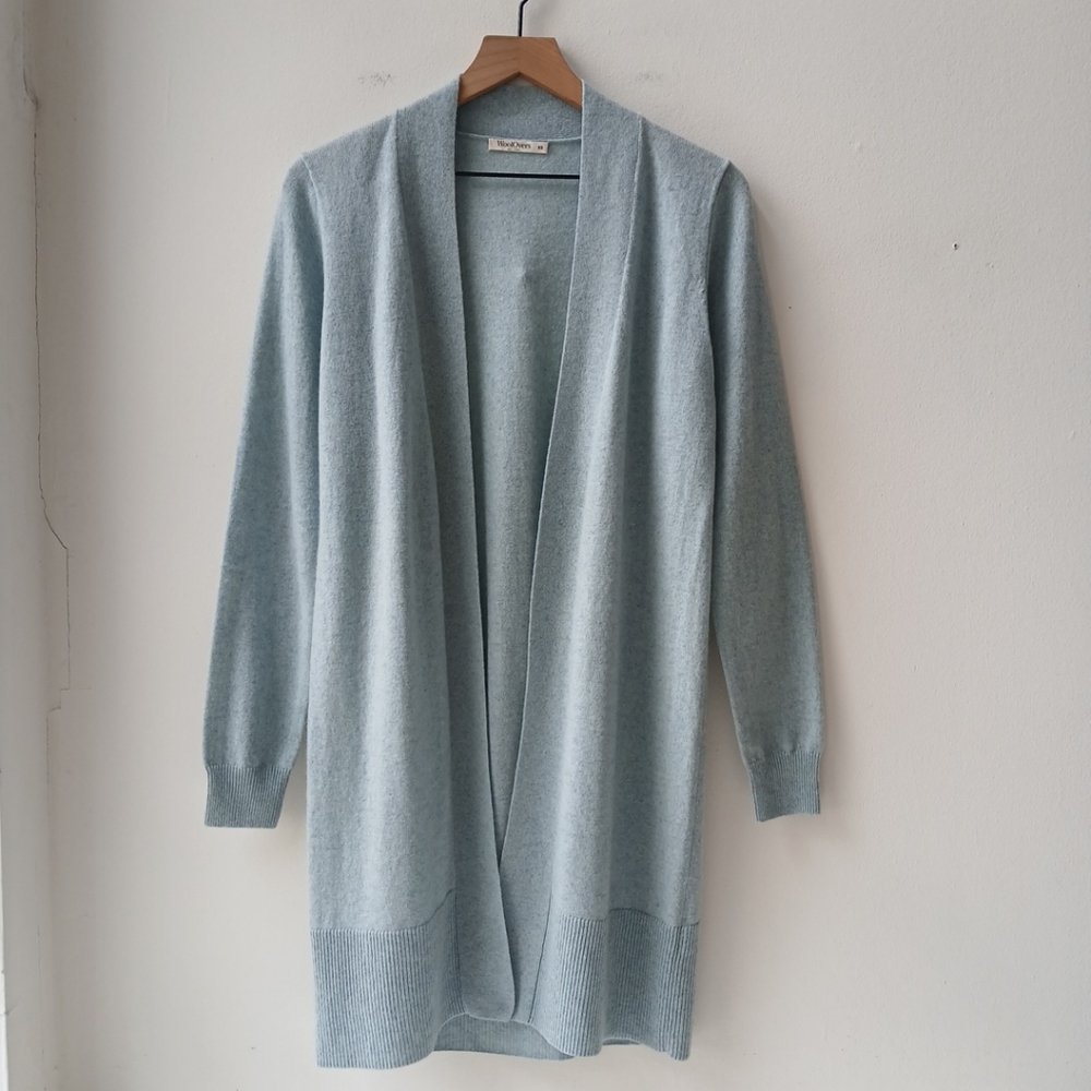 Woolovers Cashmere Wool Cardigan Sweater Light Blue Women's XS